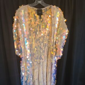 Iridescent sequin cardigan